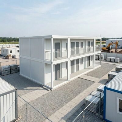 Multi-unit folding staff dormitory